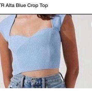 Astr Alta Light Blue Crop Top